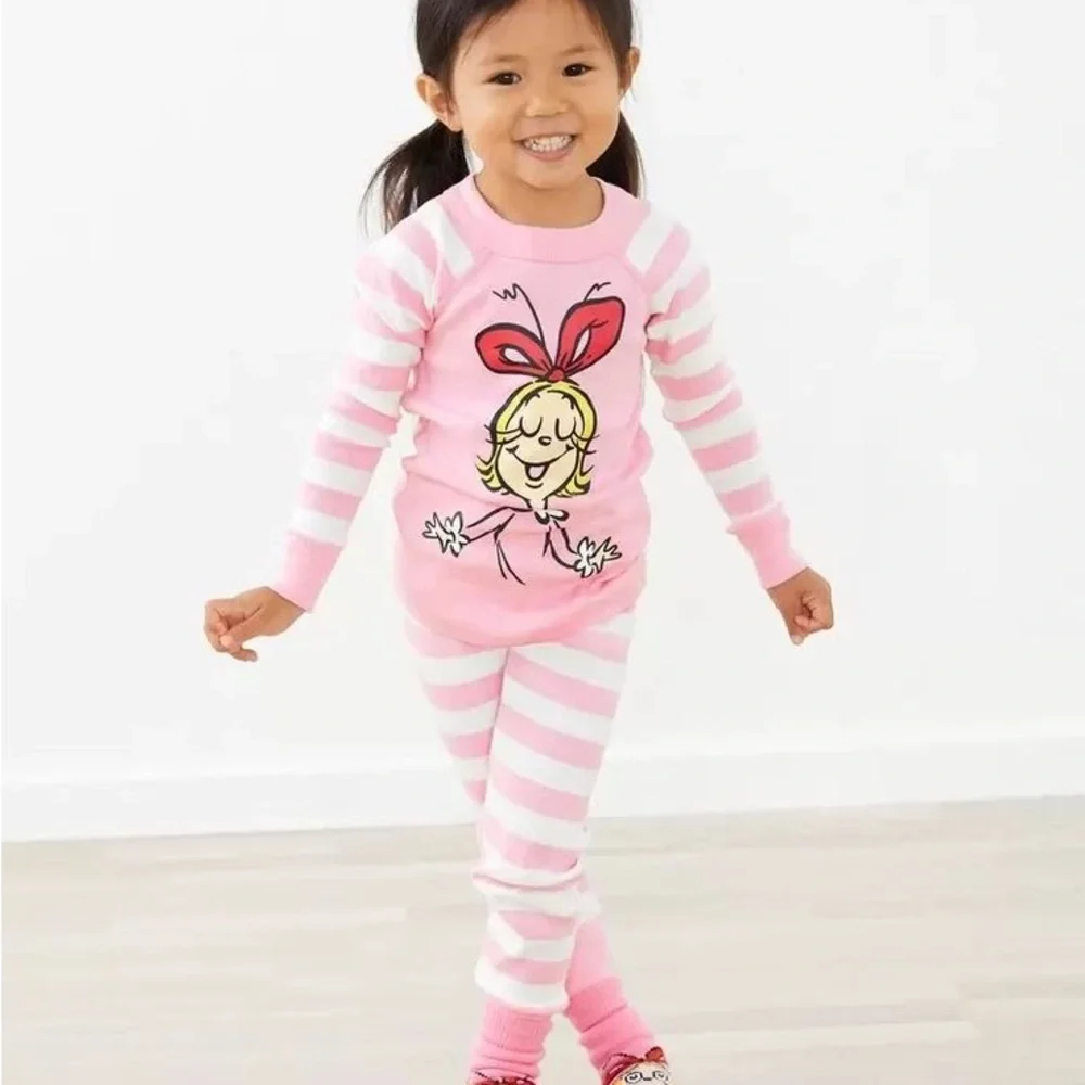 Hanna Andersson Dr.Seuss‎ Grinch HannaJams Girls Pajama Set Size 12